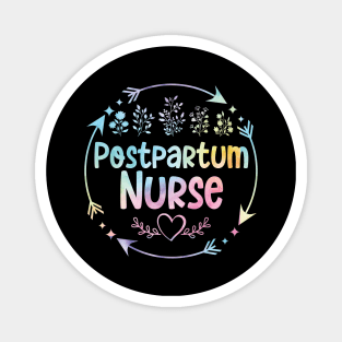 Postpartum Nurse cute floral watercolor Magnet